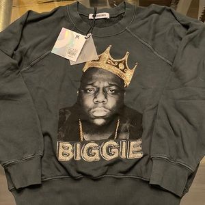 Biggie sweatshirt: Daydreamer brand, never worn, size medium (runs small)
